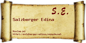 Salzberger Edina névjegykártya